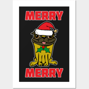 Merry Merry Pug Posters and Art